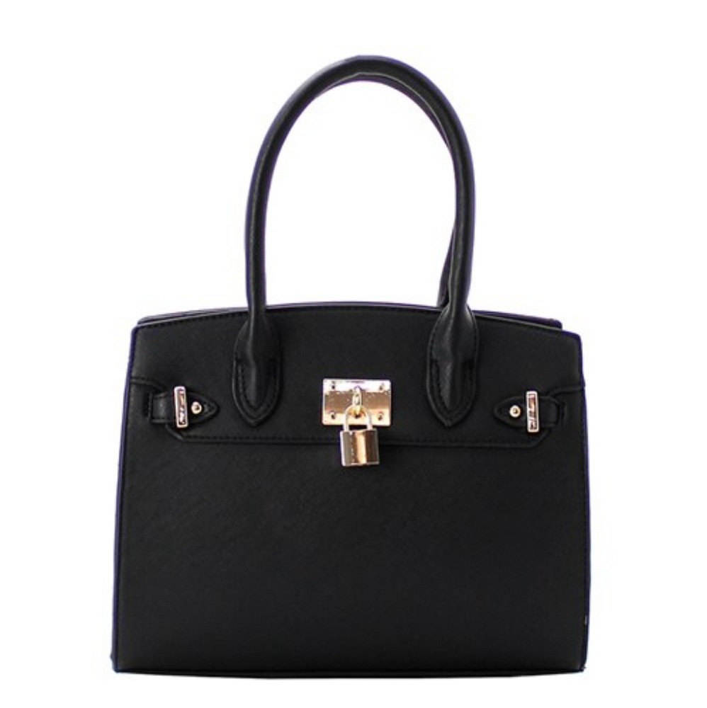 BLACK INSPIRED LEATHER HANDBAG! NWT!